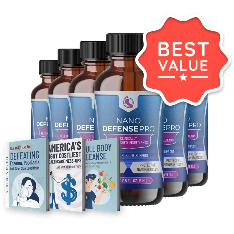 NanoDefense Pro Nail Skin Health Health — 6 Bottle / 180 Day Pack